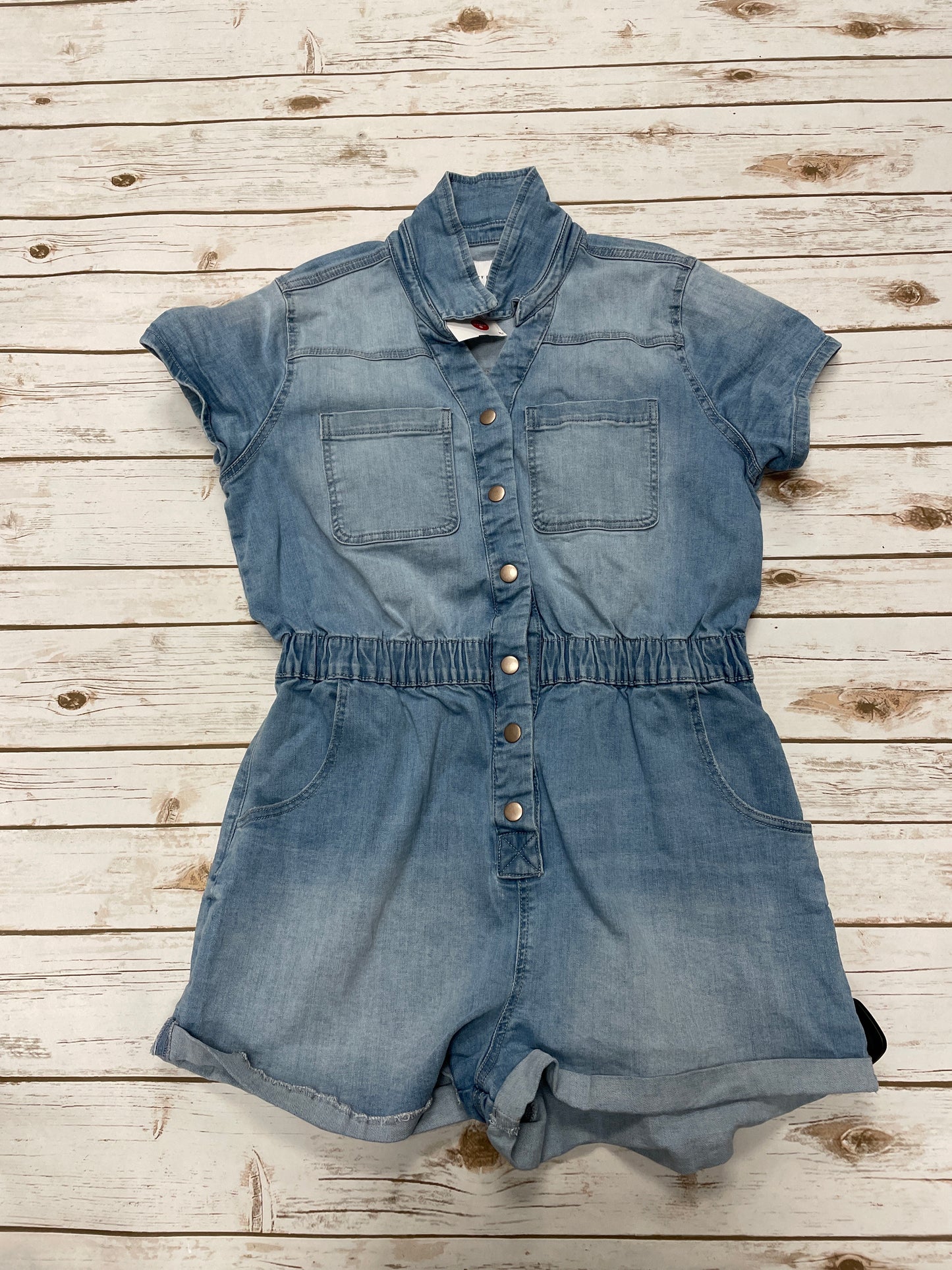 Romper By Celebrity Pink In Blue Denim, Size: Xl