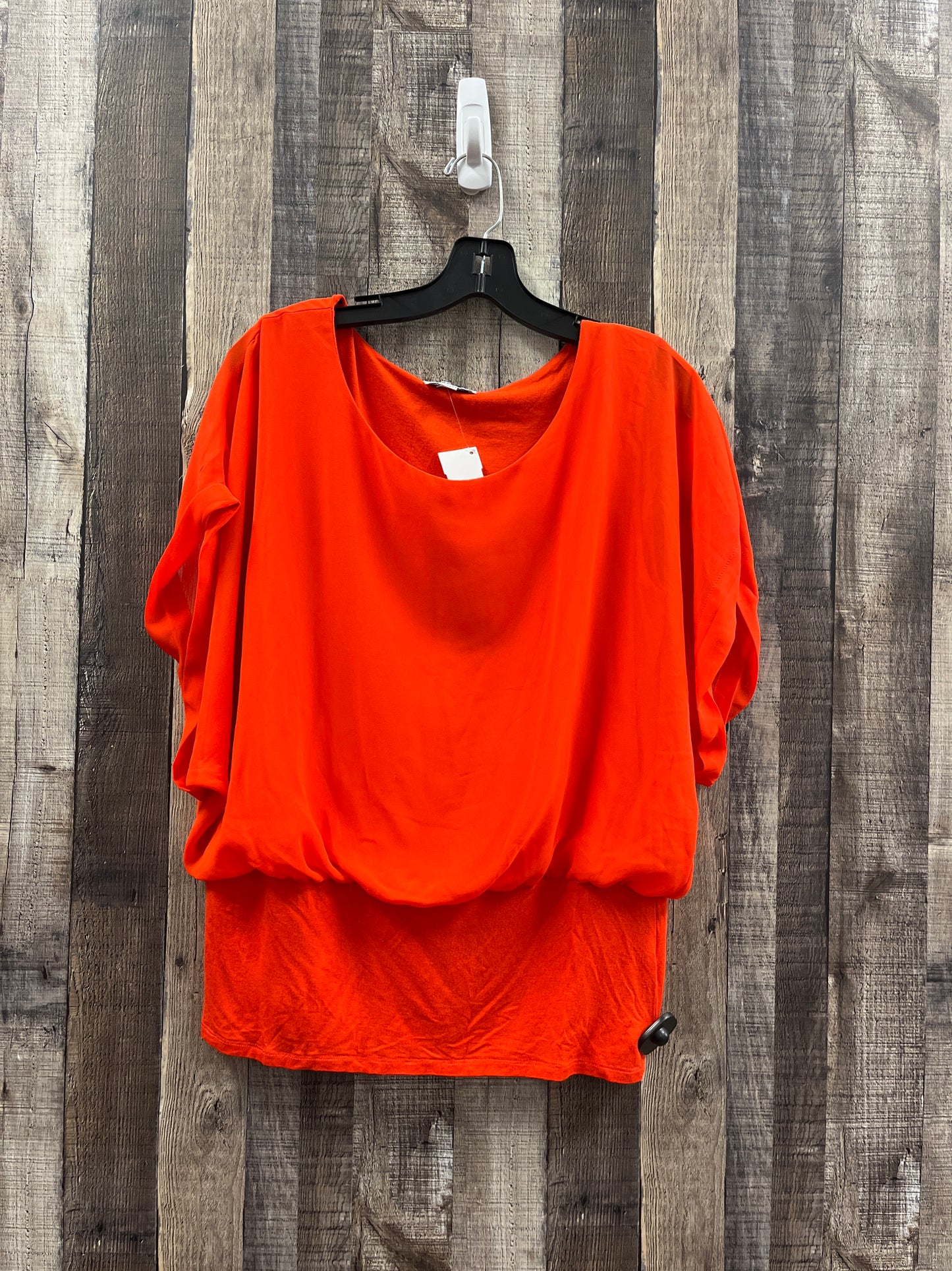 Top Short Sleeve By Joseph A. In Orange, Size: L