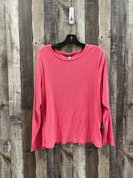 Top Long Sleeve By Old Navy In Pink, Size: Xxl