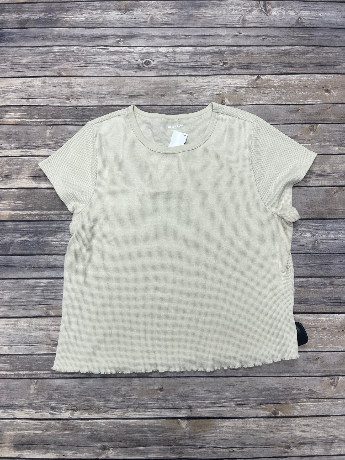 Top Short Sleeve By Old Navy In Beige, Size: Xxl