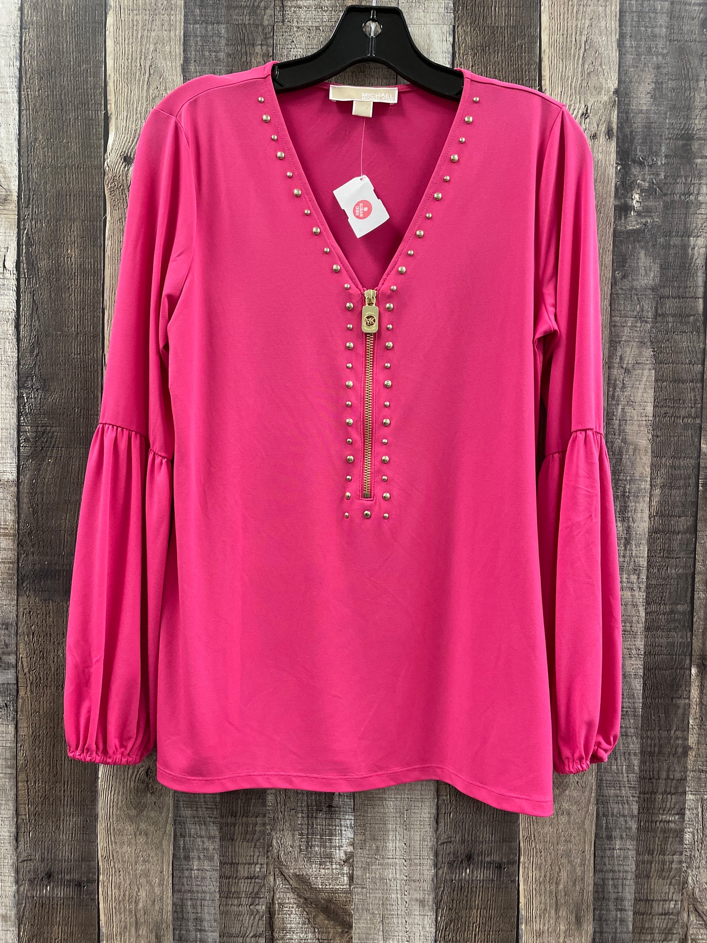 Top Long Sleeve Designer By Michael Kors In Pink, Size: S