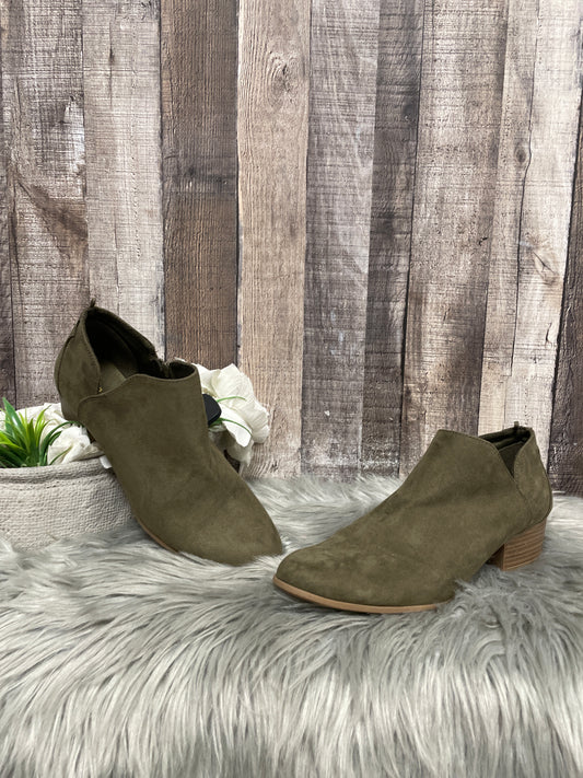 Boots Ankle Heels By Old Navy In Green, Size: 9