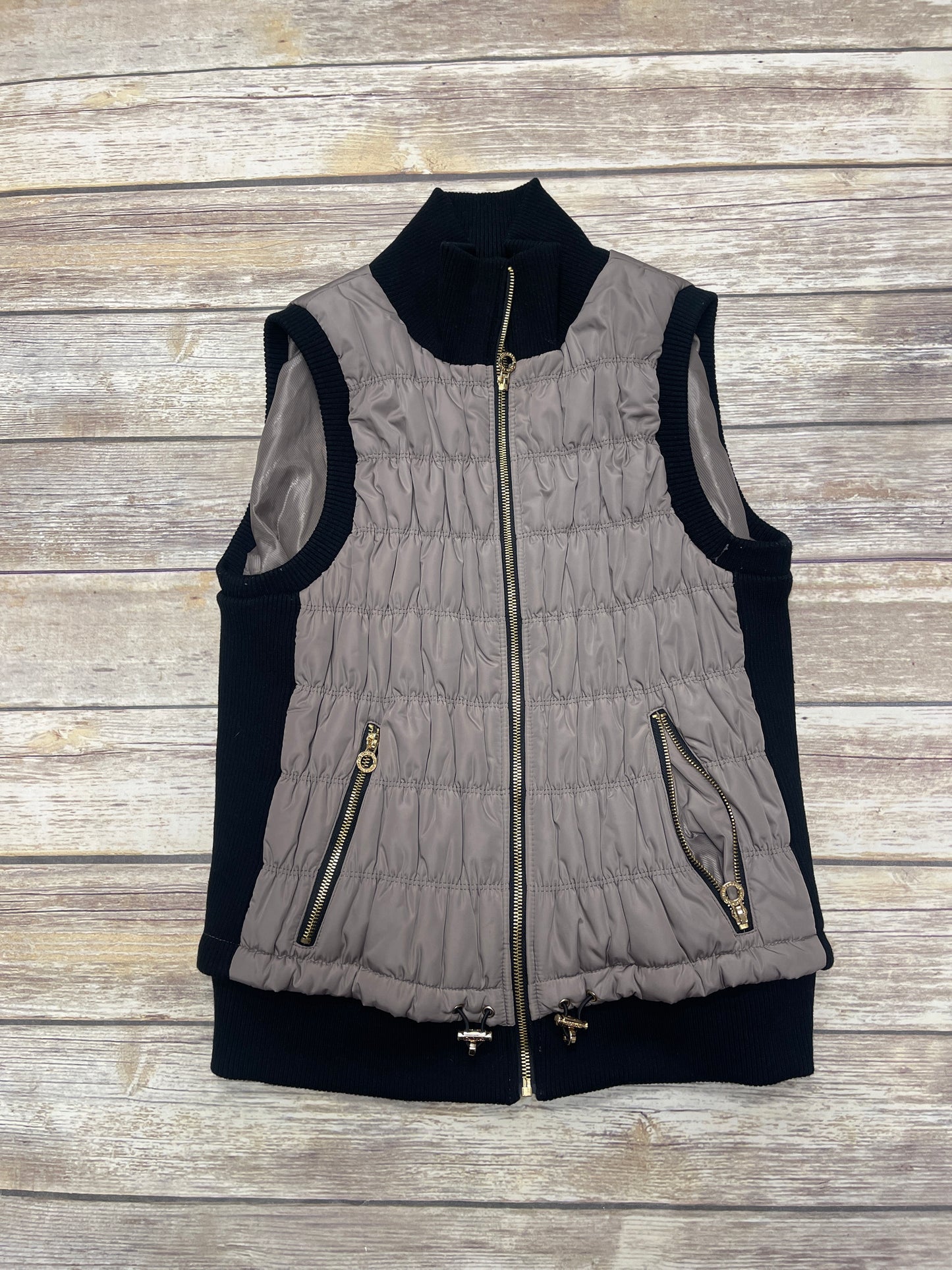 Vest Puffer & Quilted By Calvin Klein In Brown, Size: L