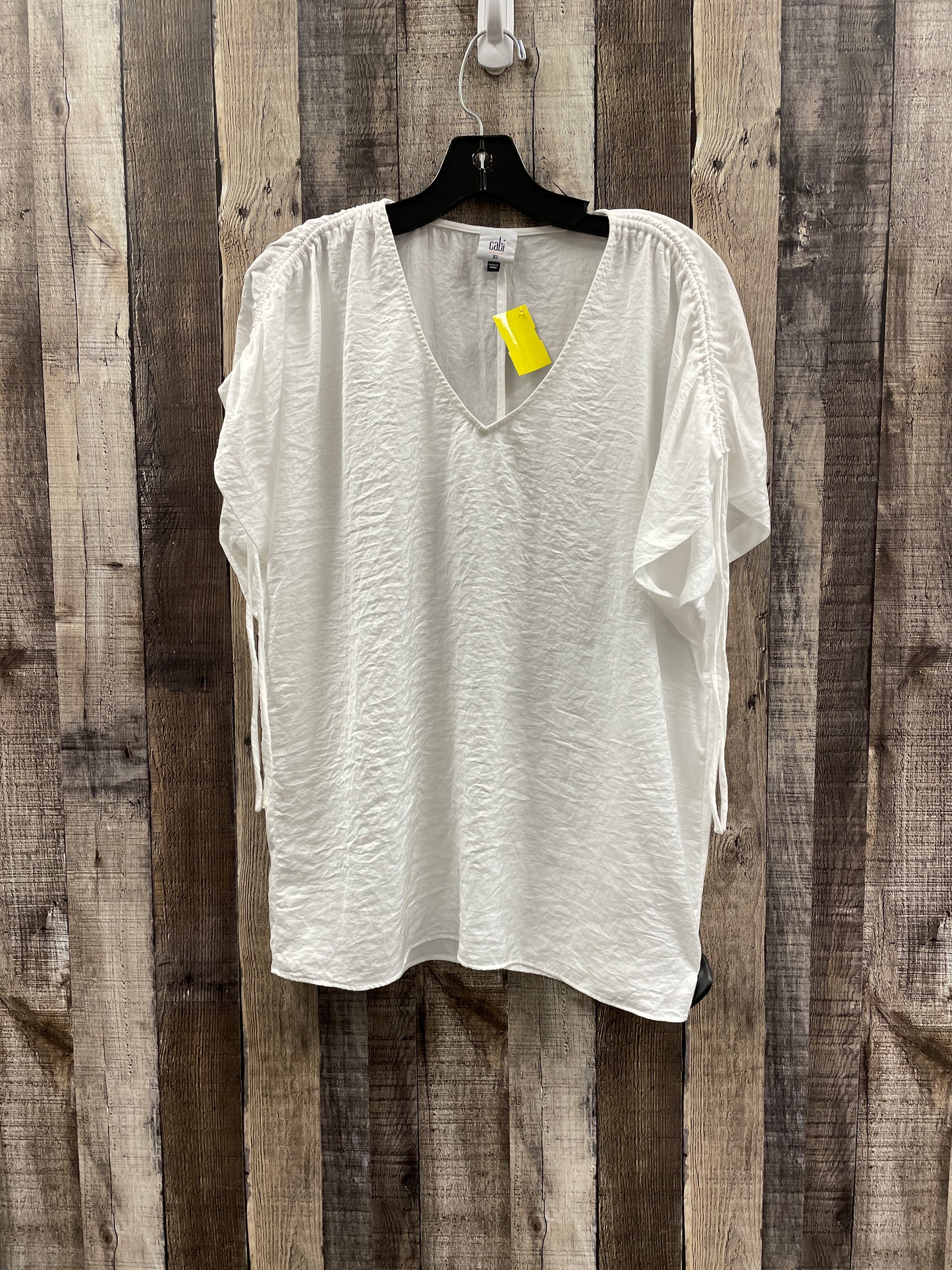 Top Short Sleeve By Cabi In White, Size: Xs