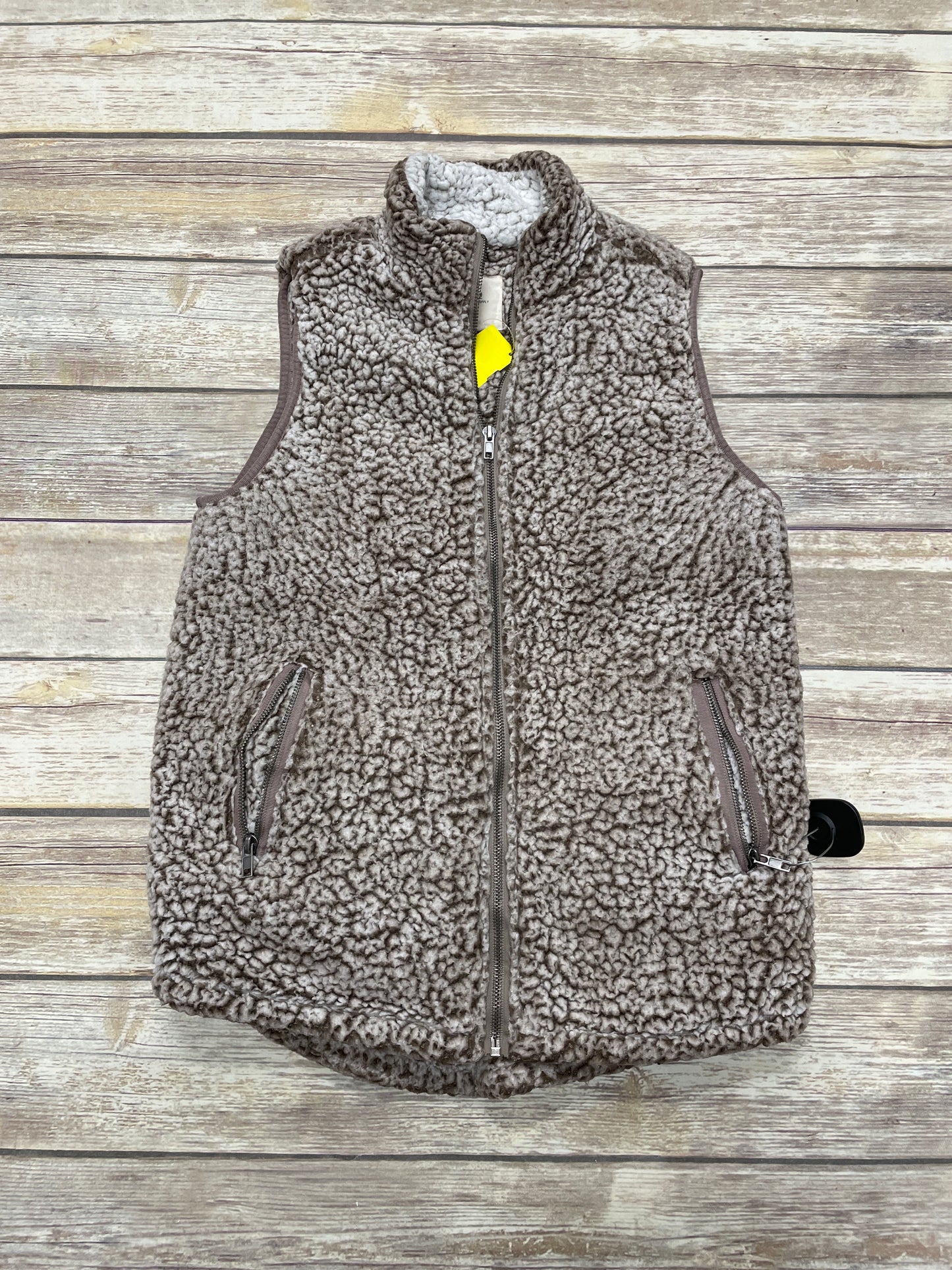 Vest Fleece By Thread And Supply In Brown, Size: S