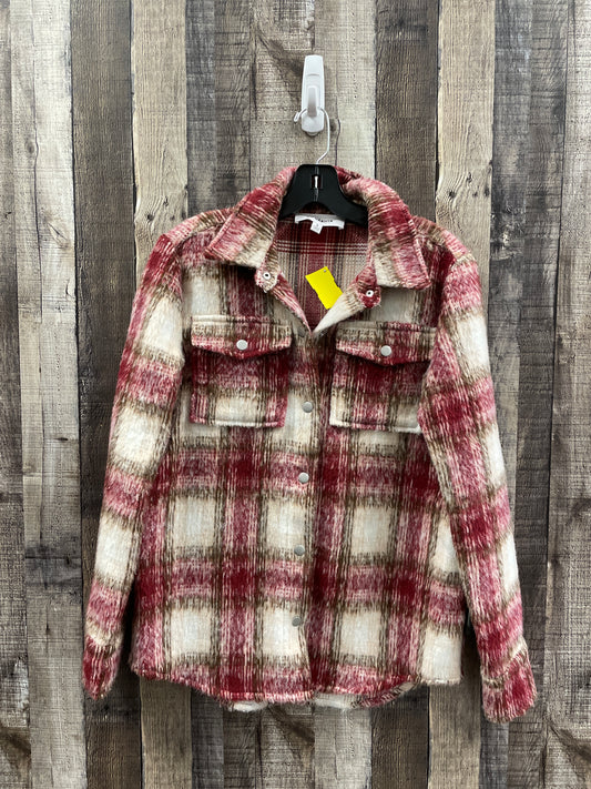 Jacket Shirt By Bb Dakota In Plaid Pattern, Size: S