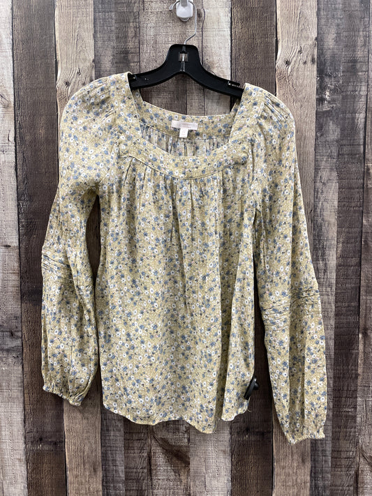 Top Long Sleeve By Lc Lauren Conrad In Floral Print, Size: Xs