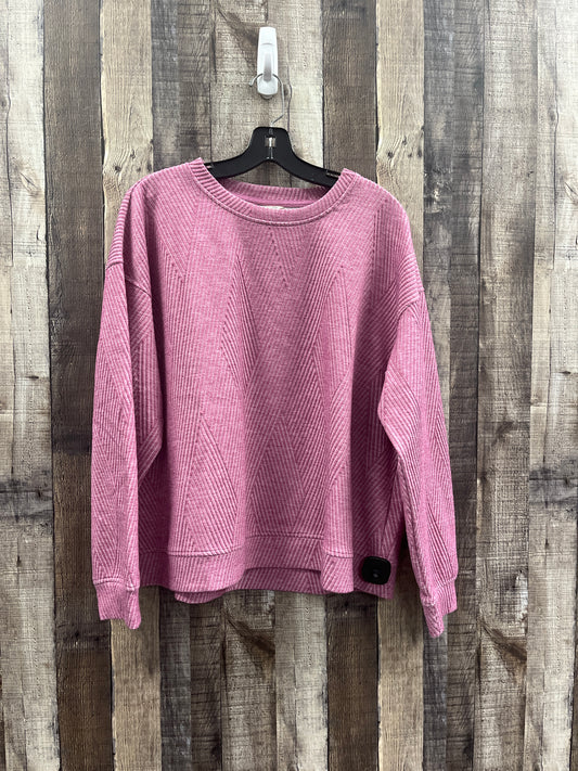 Sweatshirt Crewneck By Versona In Pink, Size: L