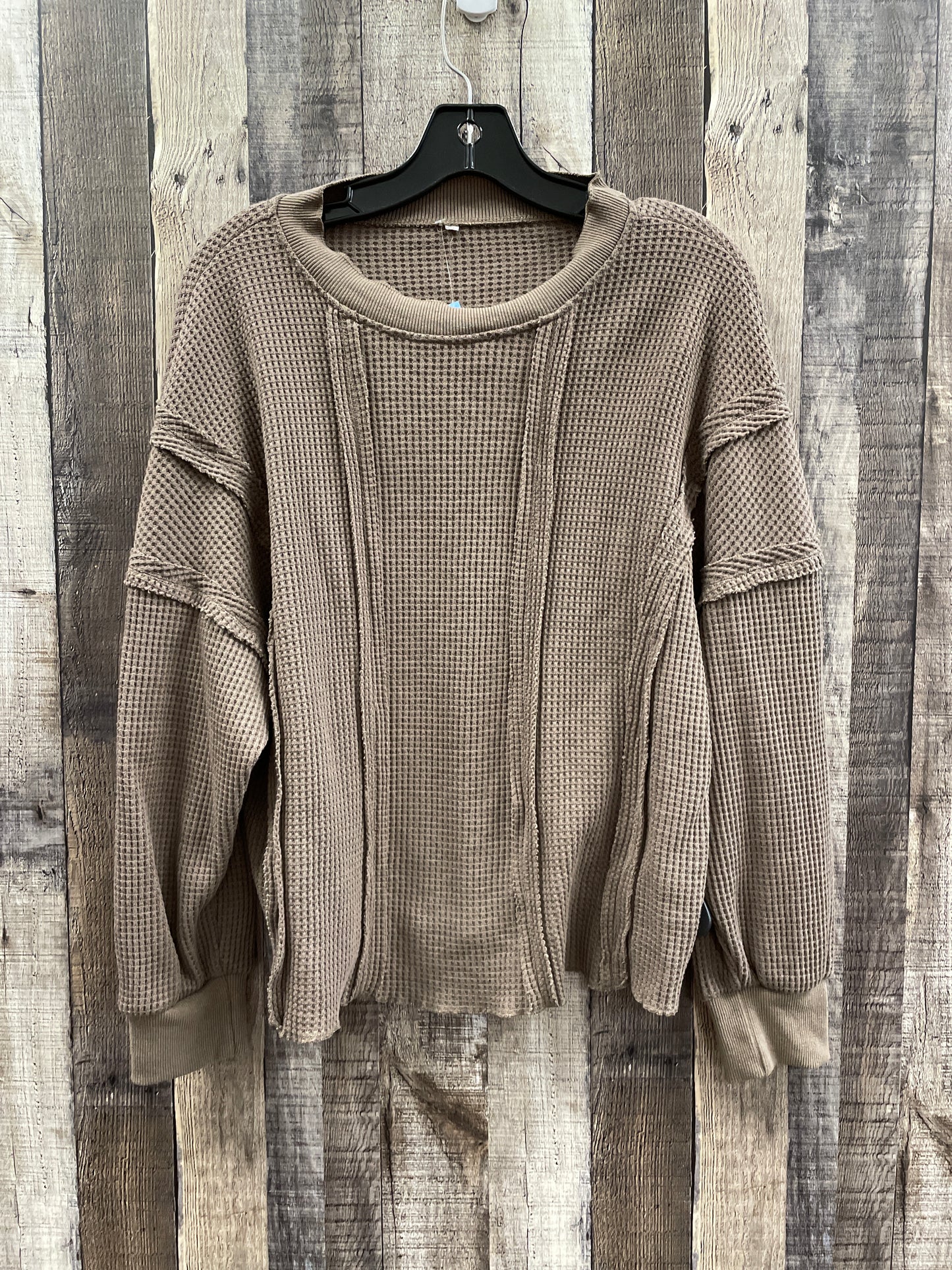 Top Long Sleeve By Cmf In Bronze, Size: M