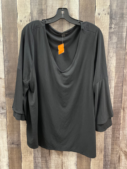 Top Long Sleeve By Lane Bryant In Black, Size: 2x