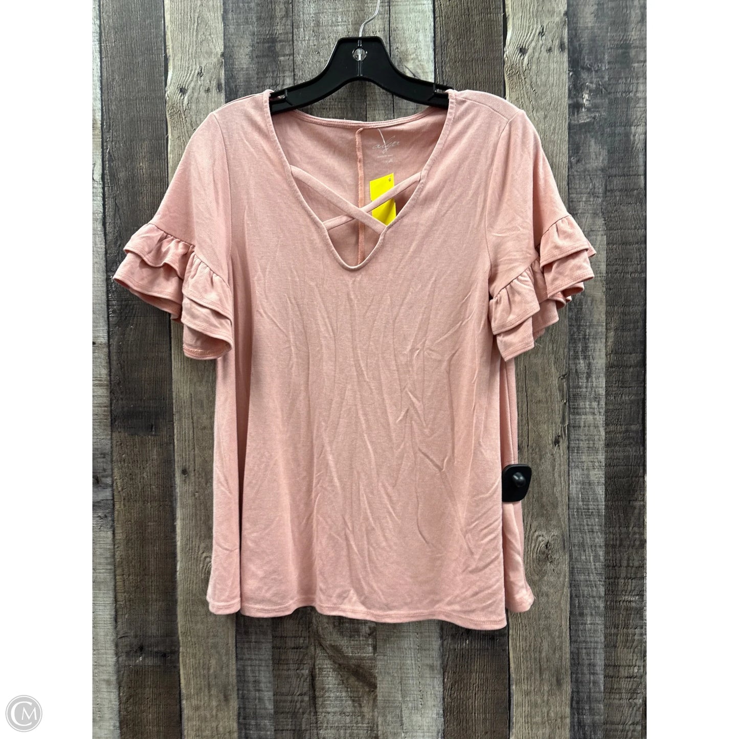 Top Short Sleeve By Alya In Pink, Size: S