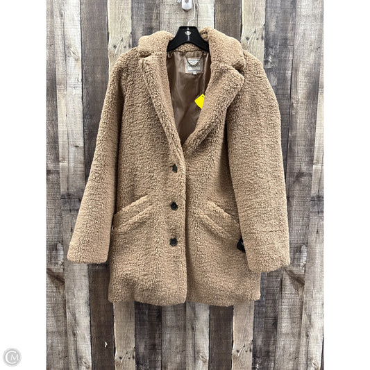 Jacket Faux Fur & Sherpa By Fatface In Brown, Size: S