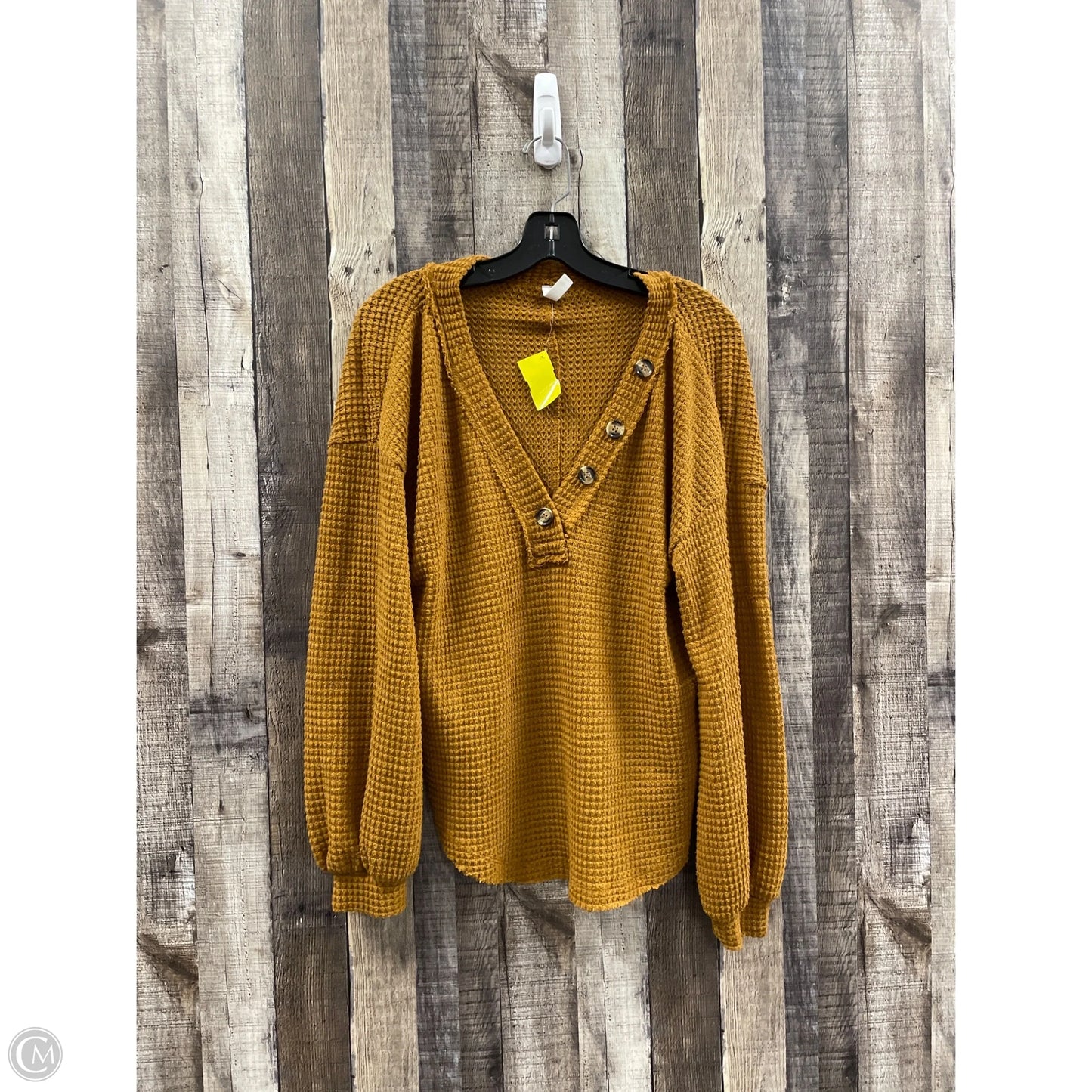Top Long Sleeve By Wishlist In Brown, Size: S