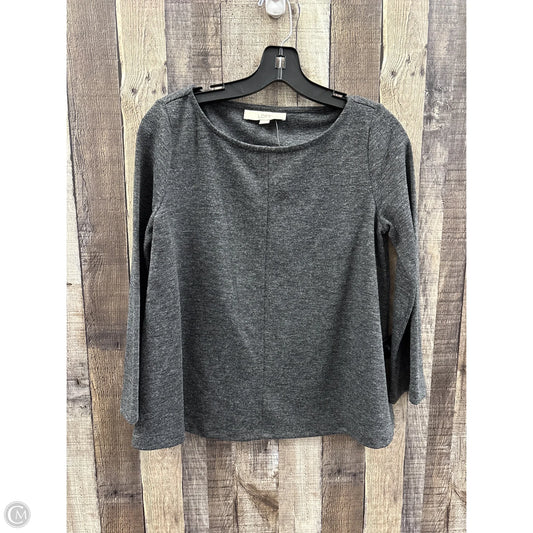 Top Long Sleeve By Loft In Grey, Size: S