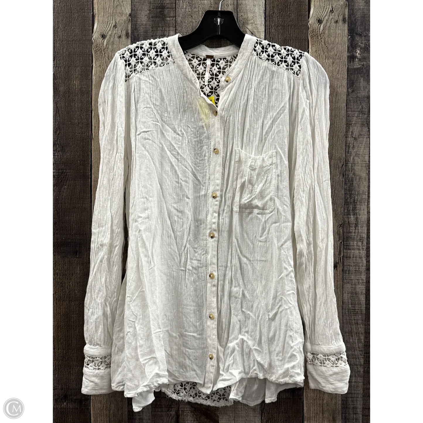 Top Long Sleeve By Free People In White, Size: S