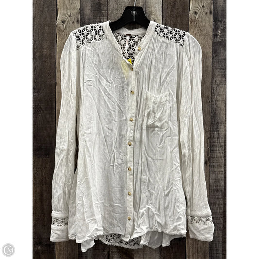 Top Long Sleeve By Free People In White, Size: S