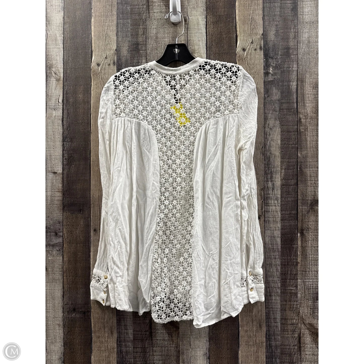Top Long Sleeve By Free People In White, Size: S