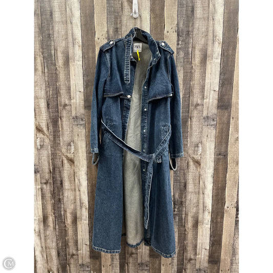 Jacket Denim By Zara In Blue Denim, Size: L