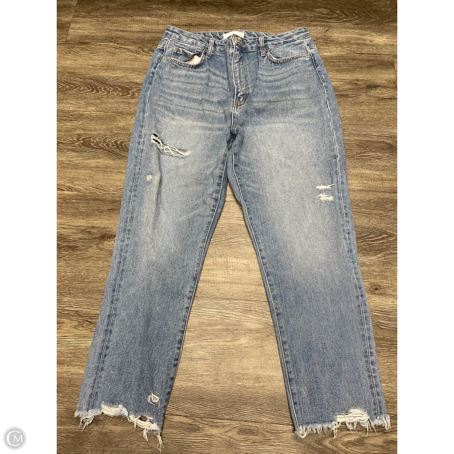 Jeans Straight By Vervet In Blue Denim, Size: 10