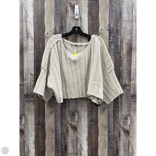 Sweater Short Sleeve By Free People In Brown, Size: Xs