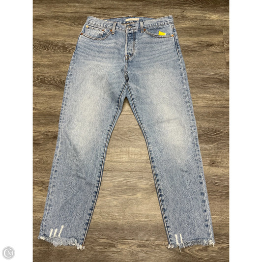 Jeans Straight By Levis In Blue Denim, Size: 10