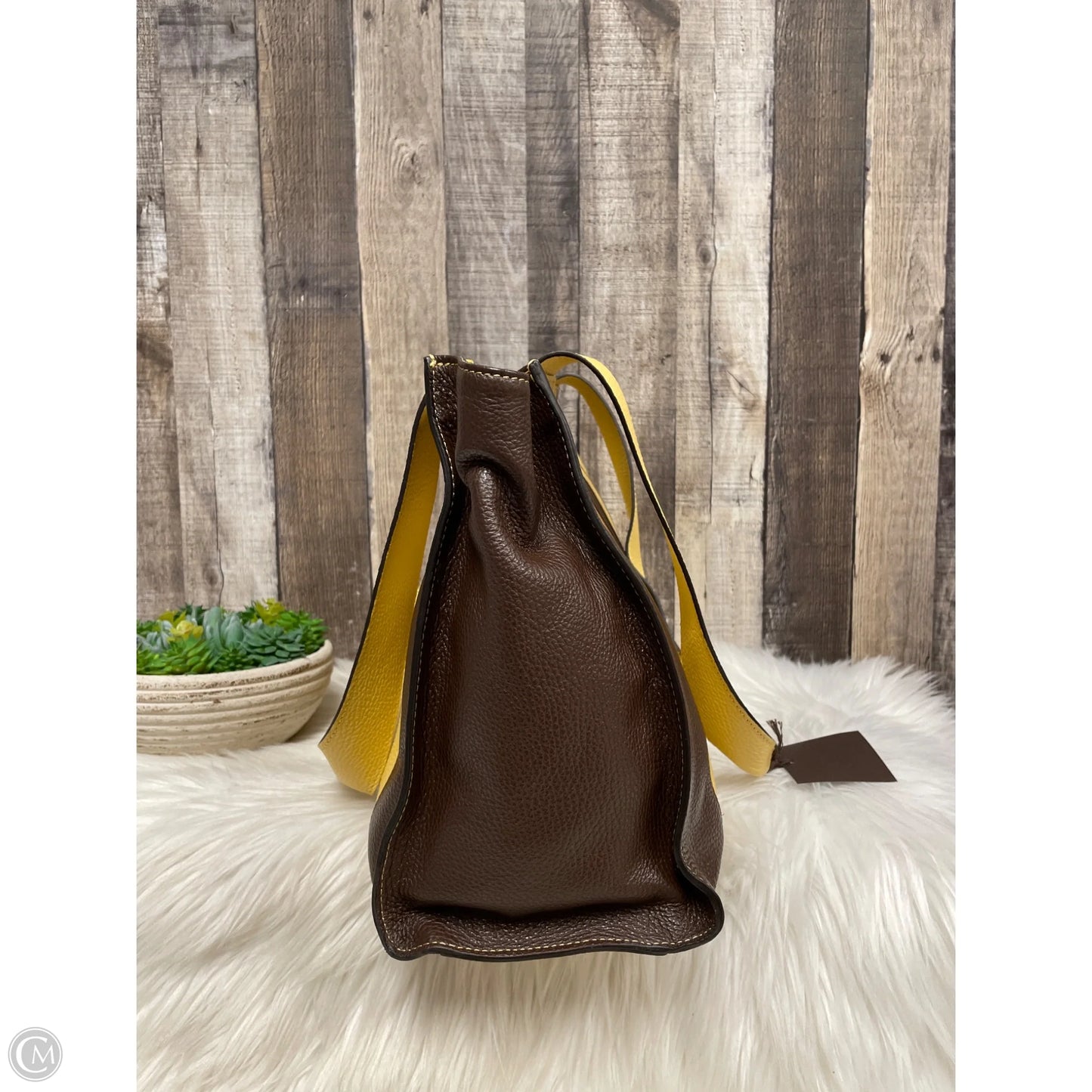 Handbag Leather By Cmb, Size: Large