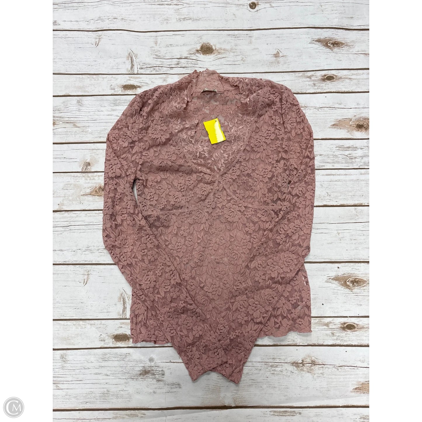 Top Long Sleeve By Free People In Pink, Size: M