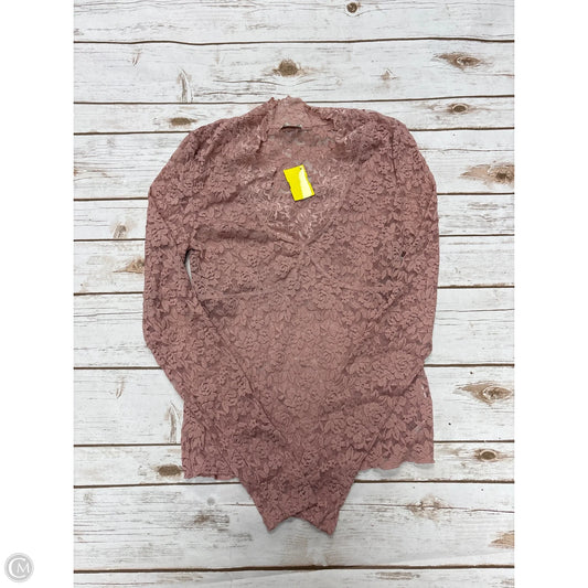 Top Long Sleeve By Free People In Pink, Size: M