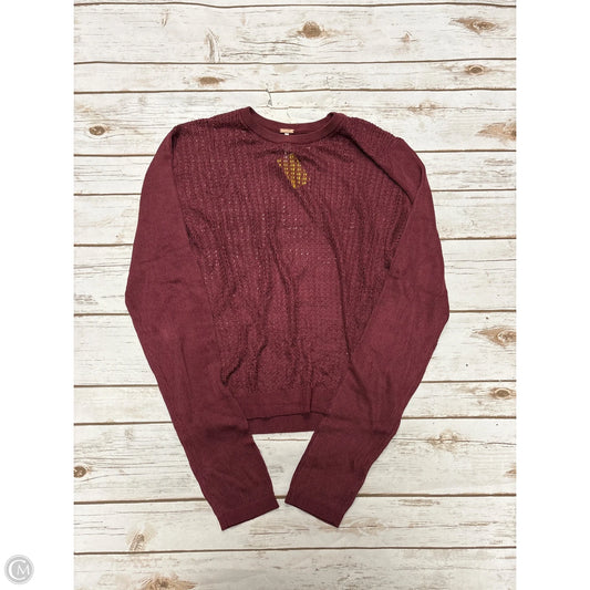 Top Long Sleeve By Free People In Maroon, Size: Xl