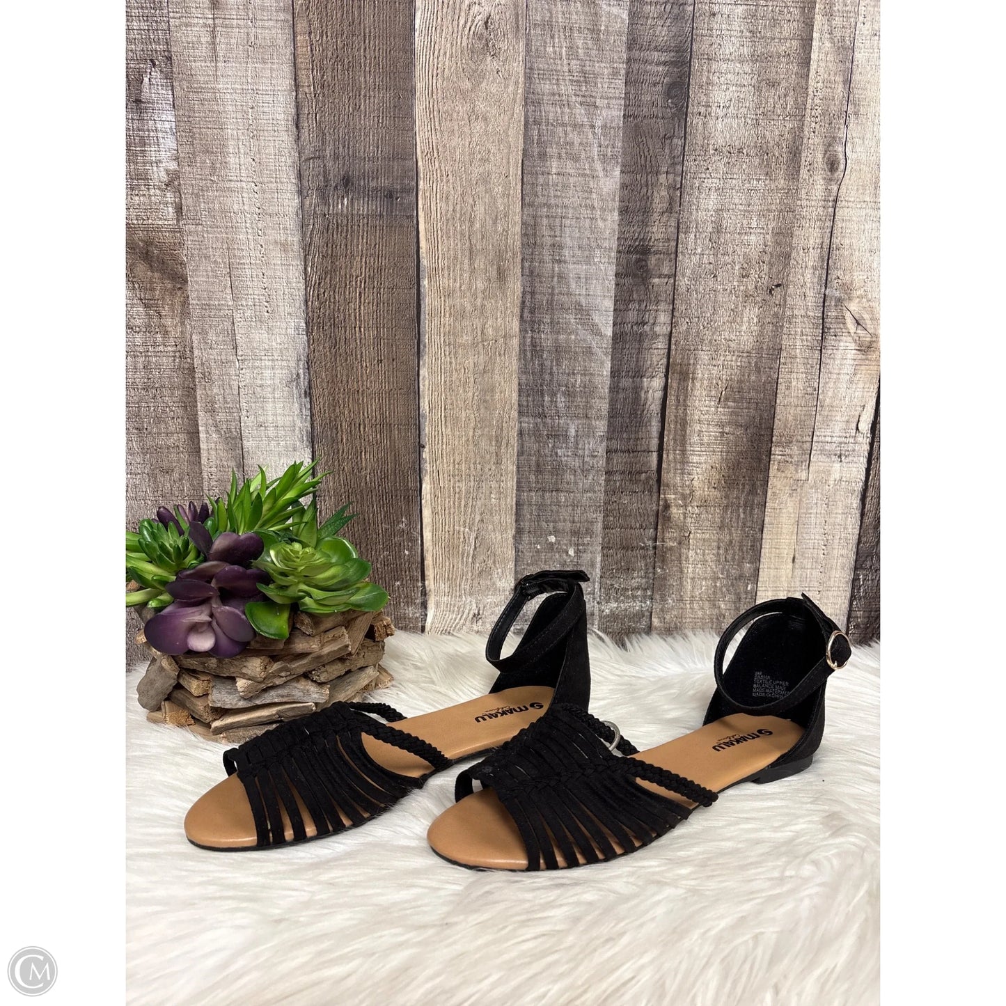 Sandals Flats By Cme In Black & Brown, Size: 8