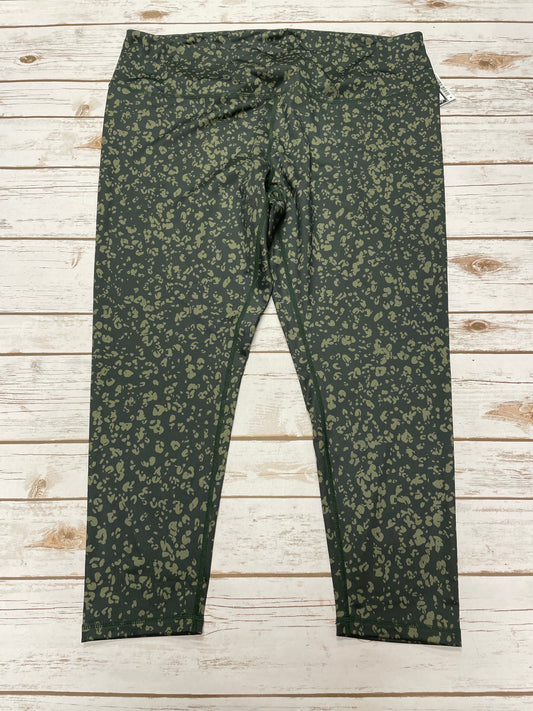 Athletic Leggings By Zella In Green, Size: 2x