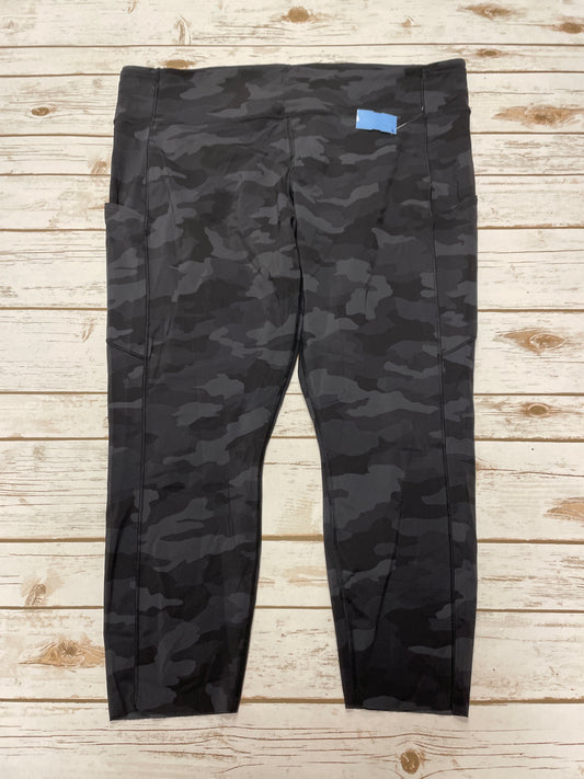 Athletic Leggings By Lululemon In Camouflage Print, Size: 20