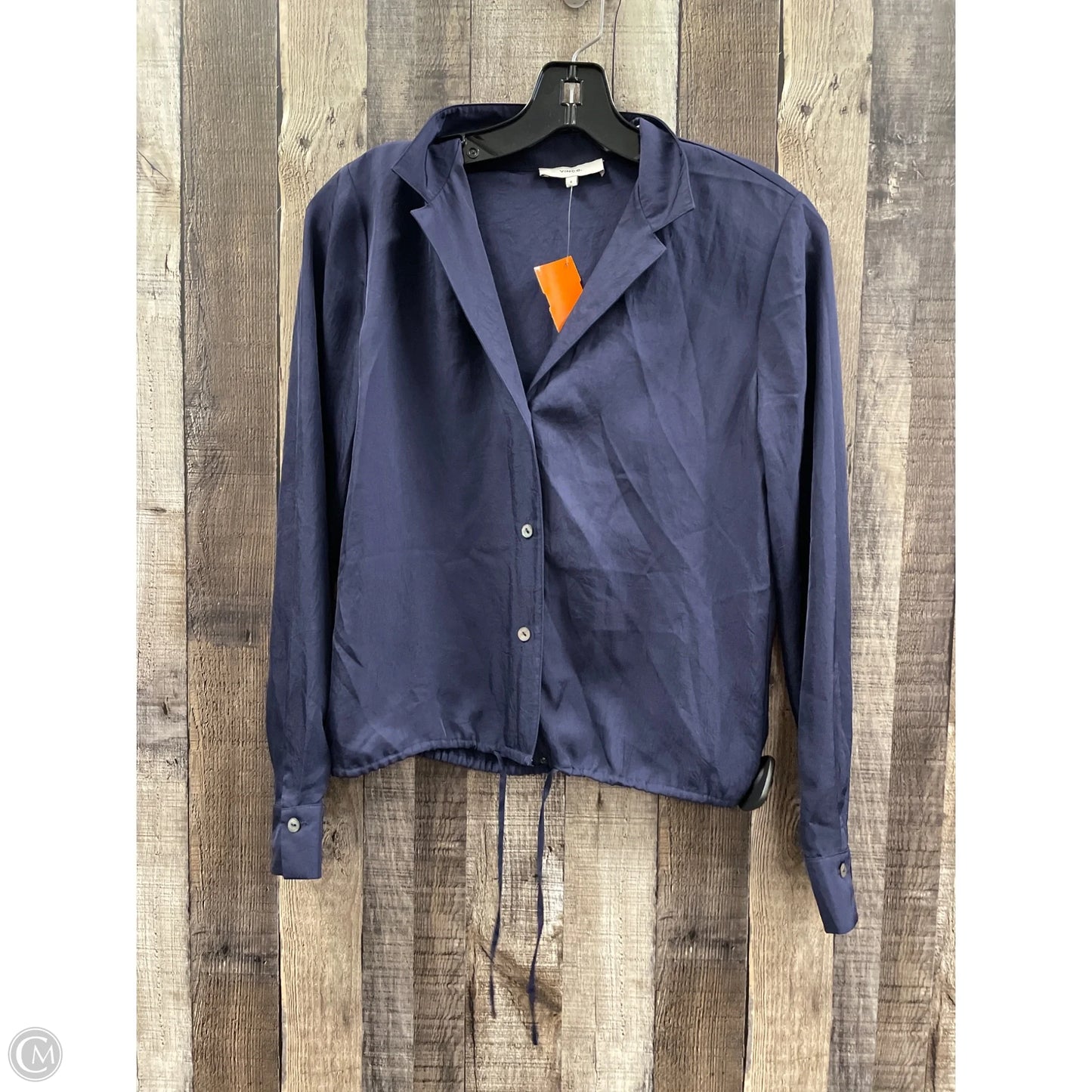 Top Long Sleeve By Vince In Blue, Size: Xs