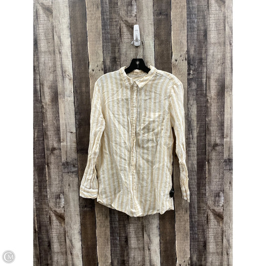 Top Long Sleeve By Gap In Striped Pattern, Size: M