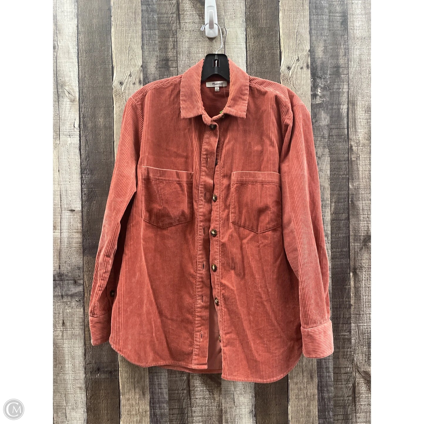 Jacket Shirt By Madewell In Pink, Size: S