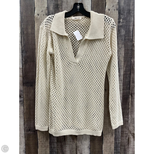Sweater By Fashion On Earth In Cream, Size: L