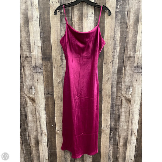 Dress Casual Midi By Express In Maroon, Size: L