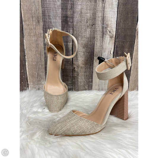 Shoes Heels Block By Vici In Tan, Size: 6.5