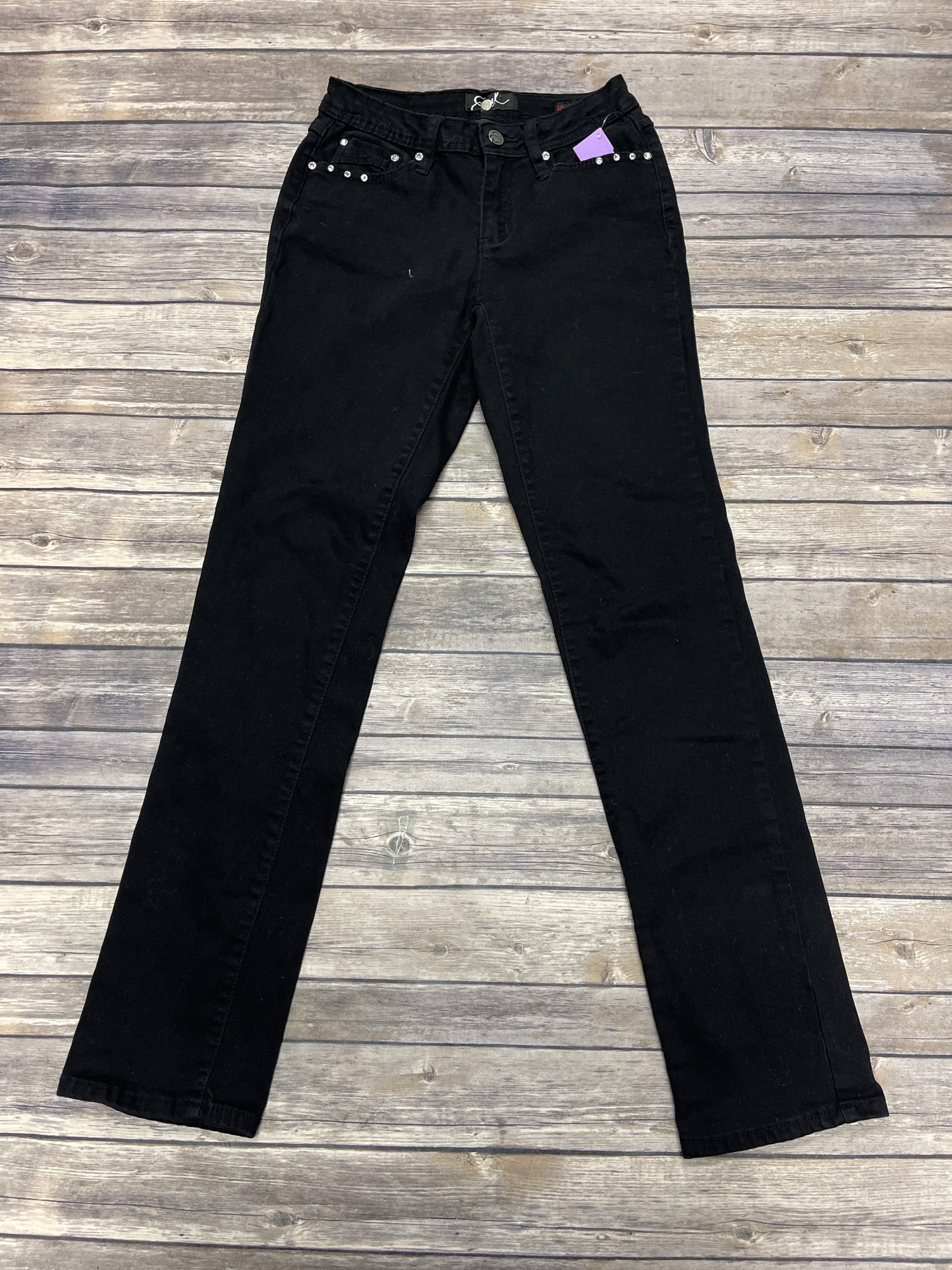 Jeans Straight By Earl Jean In Black, Size: 2