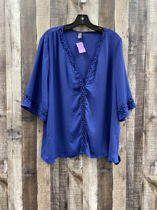 Blouse 3/4 Sleeve By Cmf  Size: 2x