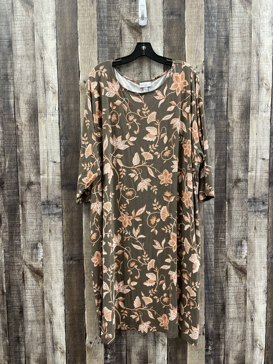 Brown Dress Casual Midi J. Jill, Size 4x