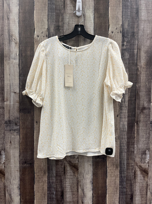 Top Short Sleeve By Cme In Cream, Size: Xl