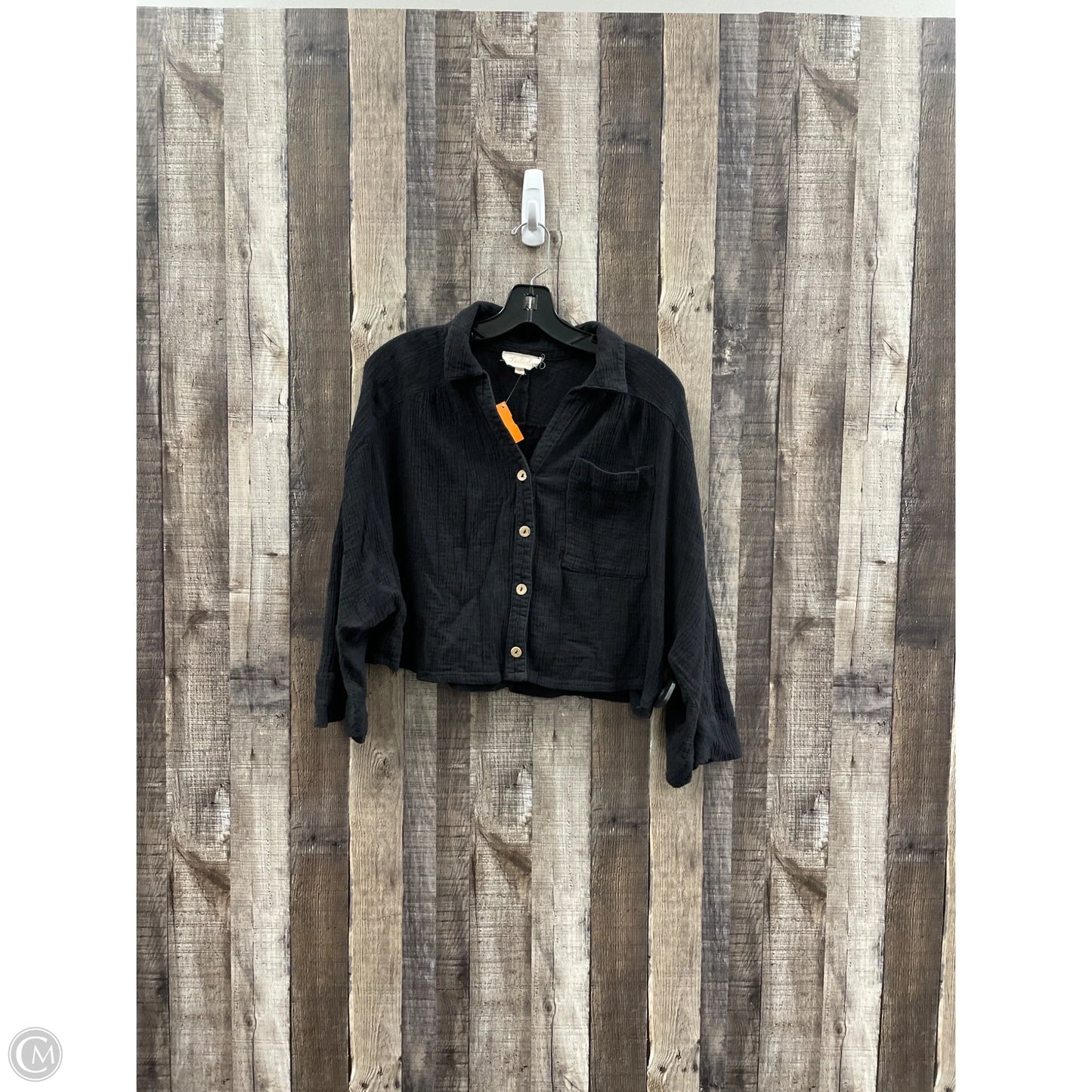 Top Long Sleeve By Listicle In Black, Size: L