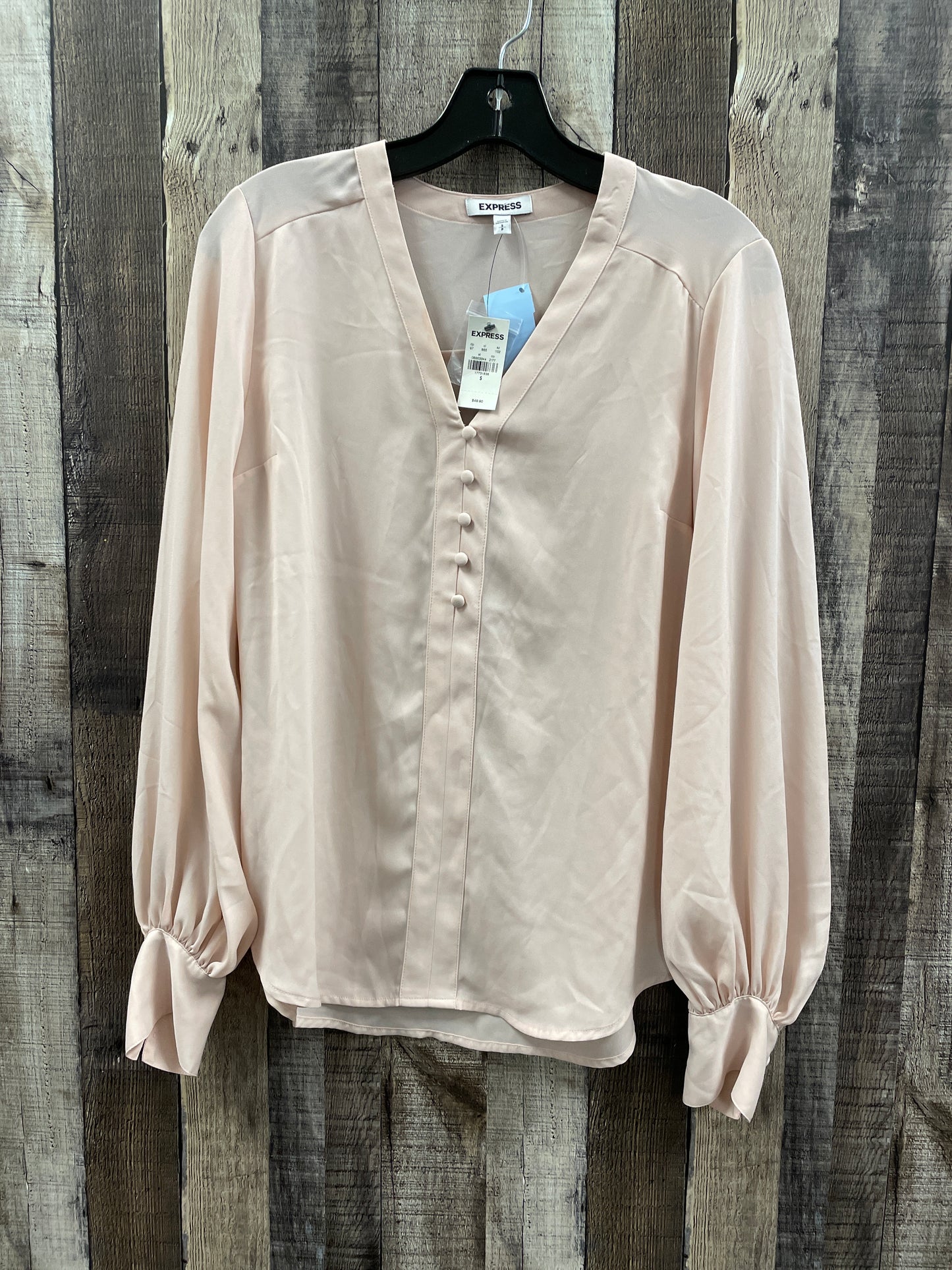 Top Long Sleeve By Express In Pink, Size: S