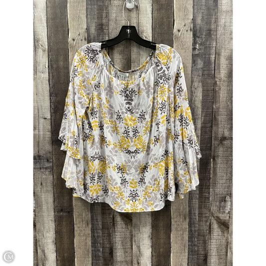 Top Long Sleeve By Fever In Floral Print, Size: M