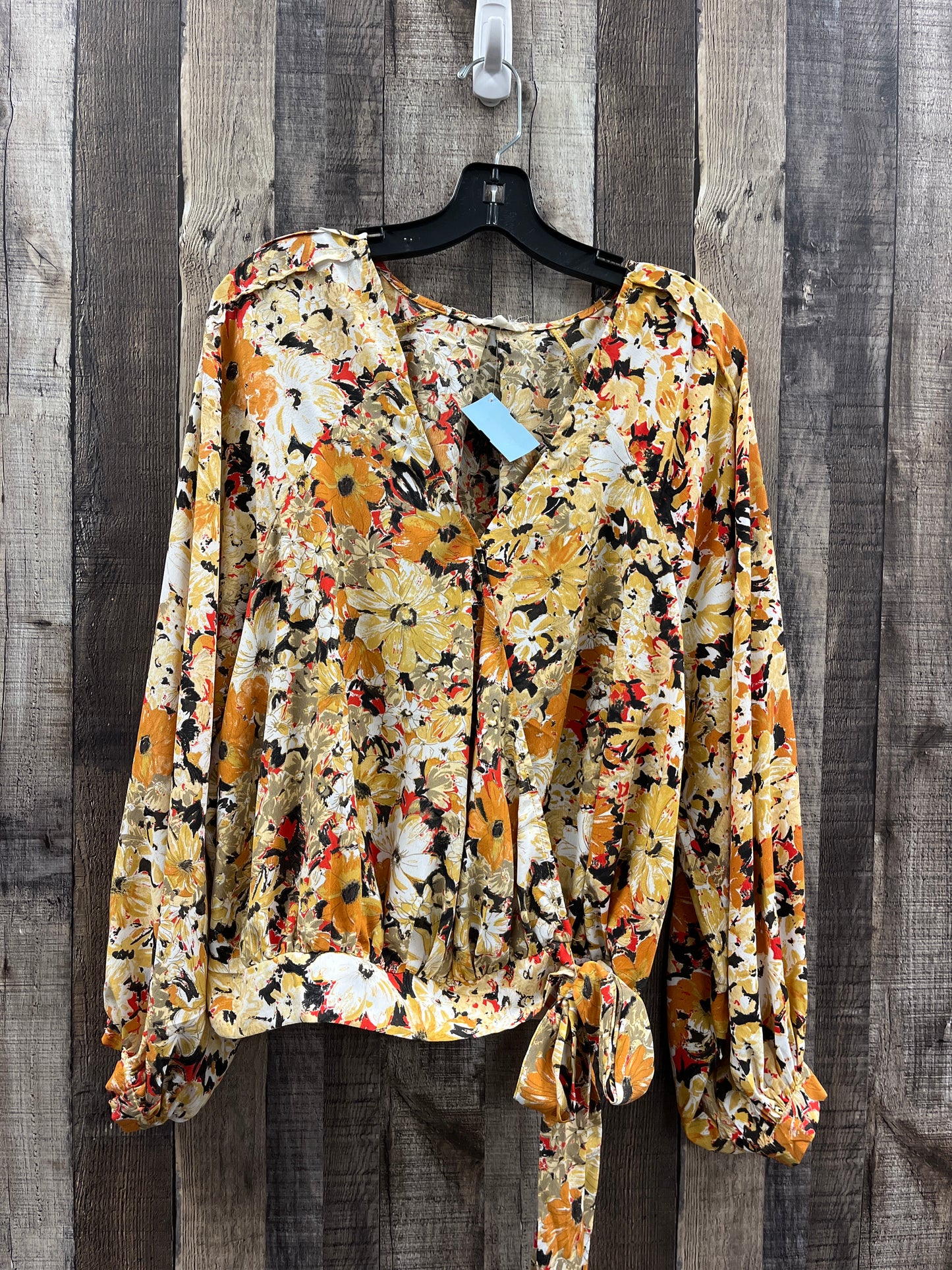 Top Long Sleeve By Easel In Floral Print, Size: L