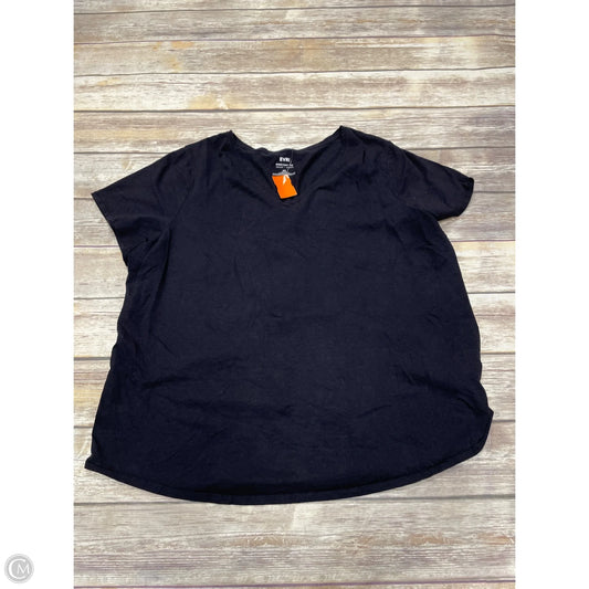 Top Short Sleeve By Evri In Navy, Size: 2x