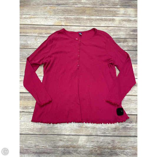 Top Long Sleeve By Old Navy In Pink, Size: 3x