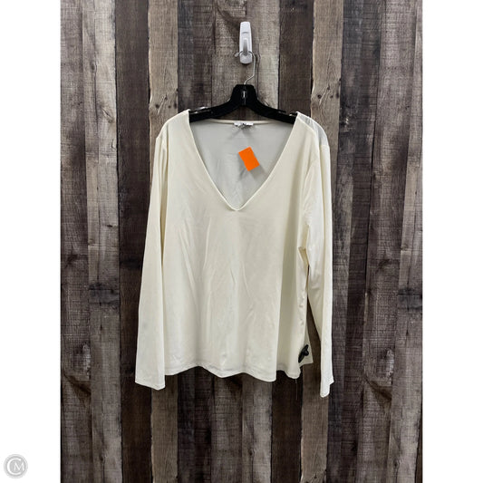 Top Long Sleeve By Bar Iii In Beige, Size: 3x