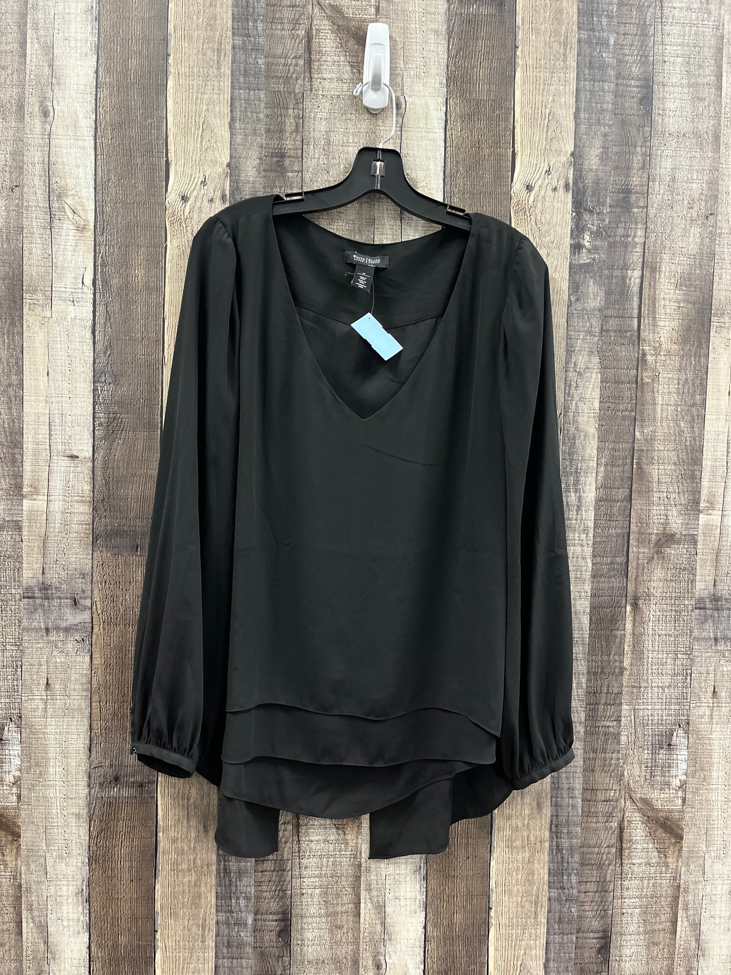 Top Long Sleeve By White House Black Market In Black, Size: L